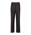 Max & Co Pleated Wide-leg Trousers In Brown