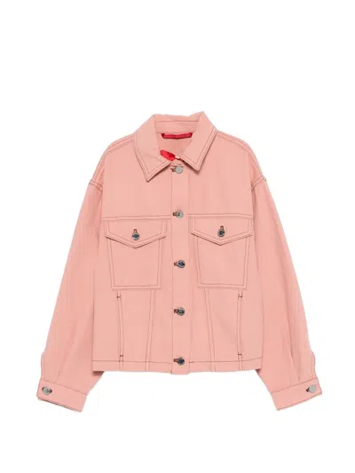 Max & Co Kids' Pocket Button Jacket In Brown