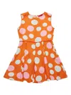 Max & Co Polka-dot Sleeveless Jumpsuit In Orange