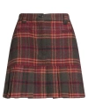 Max & Co . Pony Ride Woman Mini Skirt Military Green Size 10 Wool, Polyamide, Polyester, Acrylic, Vis In Multi