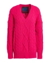 Max & Co . Pony Ride Woman Sweater Fuchsia Size L Acrylic, Wool, Polyester In Multi