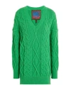 Max & Co . Pony Ride Woman Sweater Green Size L Acrylic, Wool, Polyester In Multi