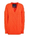 Max & Co . Pony Ride Woman Sweater Orange Size L Acrylic, Wool, Polyester In Red