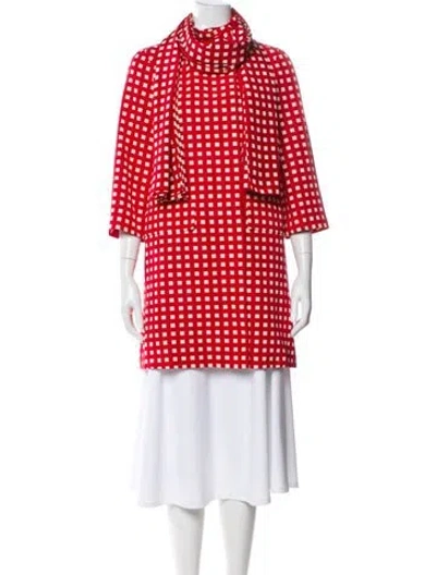 Pre-owned Max & Co Printed Coat In Red