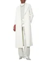 Max & Co . Purelong Wool Coat In Ivory