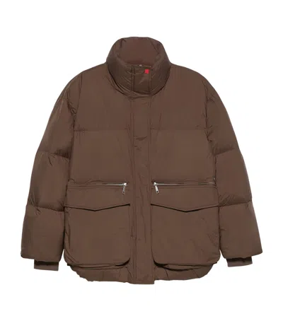 Max & Co . Quilted Down Jacket In Brown