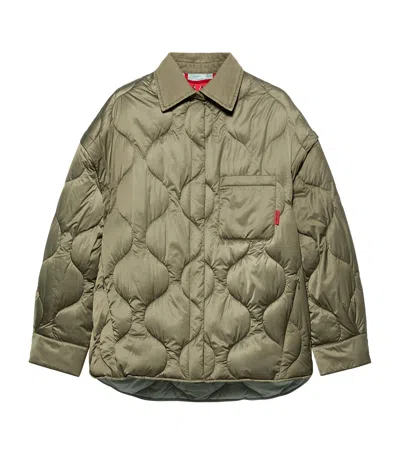 Max & Co . Quilted Field Jacket In Gray