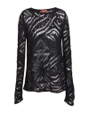 Max & Co Open-knit Sweater In Black
