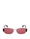 Max & Co Rectangle-frame Cut-out Sunglasses In Silver