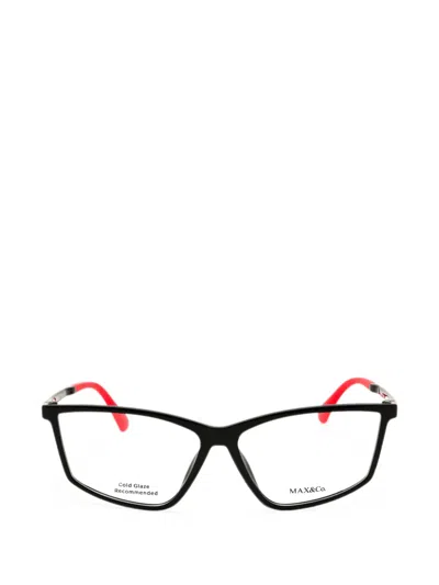 Max & Co Rectangle-frame Glasses In Black