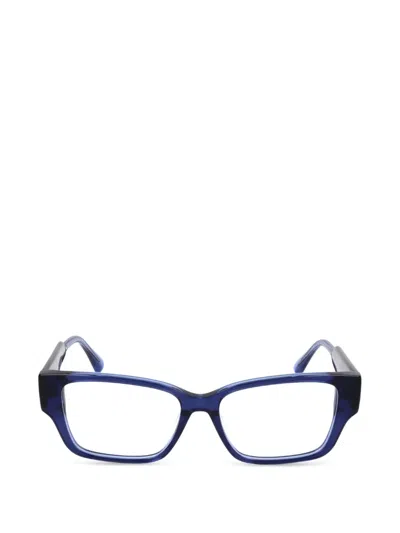 Max & Co Rectangle-frame Glasses In Blue
