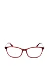 Max & Co Rectangle-frame Glasses In Burgundy