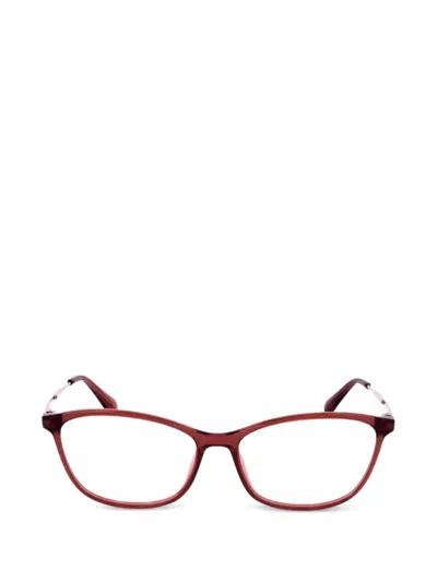 Max & Co Rectangle-frame Glasses In Burgundy