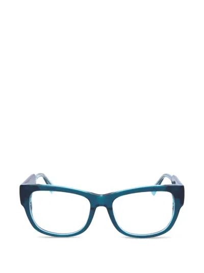 Max & Co Rectangle-frame Glasses In Blue