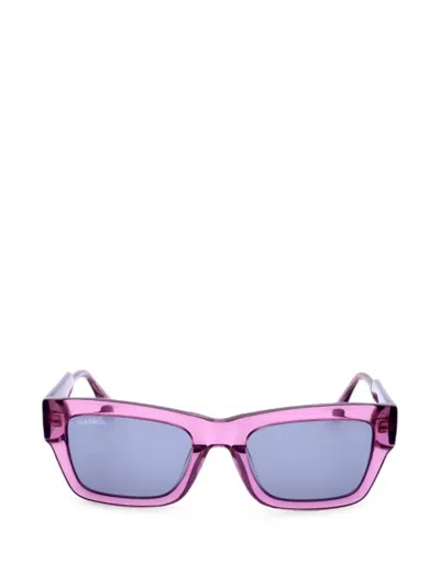 Max & Co Rectangle-frame Sunglasses In Blue