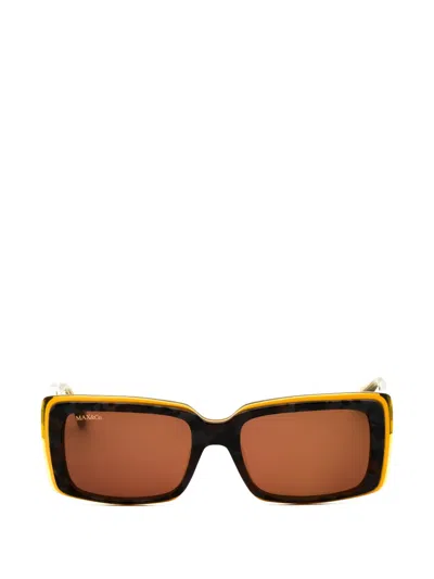 Max & Co Rectangle-frame Sunglasses In Brown