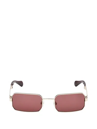 Max & Co Rectangle-frame Sunglasses In Gold