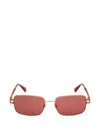 Max & Co Rectangle-frame Sunglasses In Gold