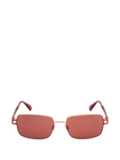 Max & Co Rectangle-frame Sunglasses In Gold