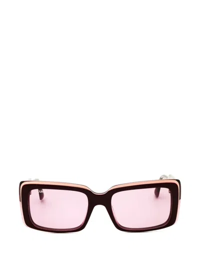Max & Co Rectangle-frame Sunglasses In Burgundy