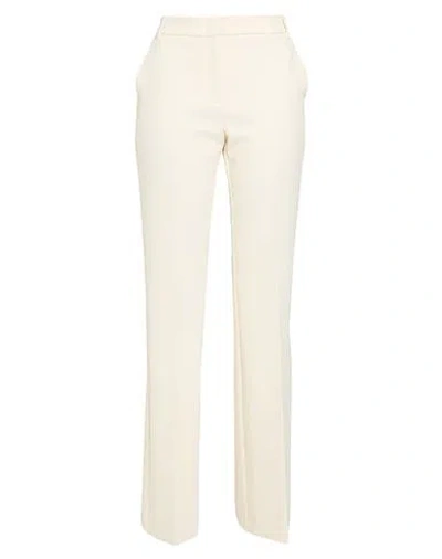 Max & Co . Reims Woman Pants Ivory Size 10 Polyester, Viscose, Elastane In White