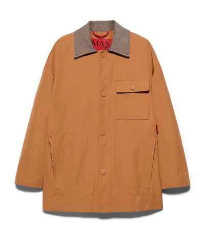Max & Co . Relaxed Fit Raincoat In Brown