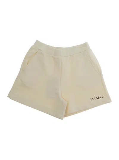 Max & Co Max&co. Relaxed-fit Cotton Shorts In Neutral