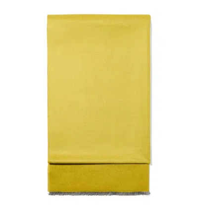 Max & Co . Reversible Colour Block Scarf In Yellow