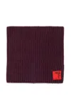 Max & Co Ribbed-knit Scarf In Burgundy