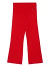 Max & Co Ribbed-knit Trousers In Red