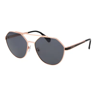 Max & Co Rose Gold Metal Sunglasses In Blue
