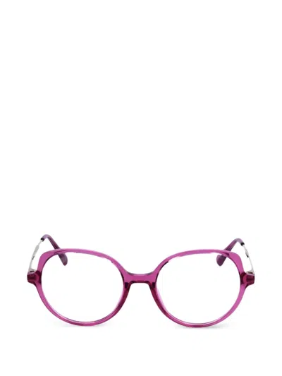 Max & Co Round-frame Glasses In Pink
