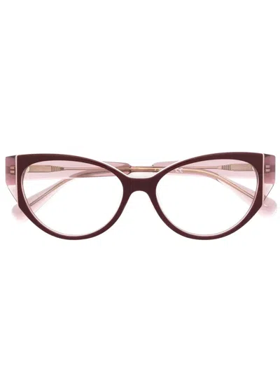 Max & Co Round-frame Glasses In Transparent