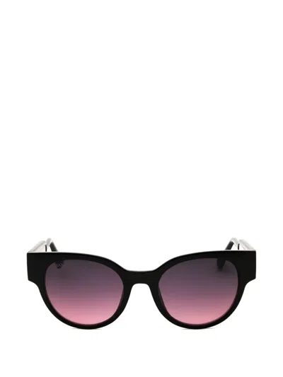 Max & Co Round-frame Sunglasses In Black