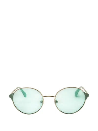 Max & Co Round-frame Sunglasses In Green