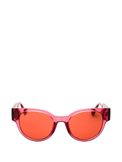 Max & Co Round-frame Sunglasses In Orange