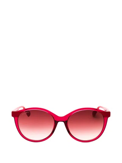 Max & Co Round-frame Sunglasses In Red