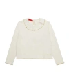 Max & Co Ruffle-collar Cotton Top In White