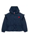 Max & Co Ruffle-trimmed Jacket In Blue