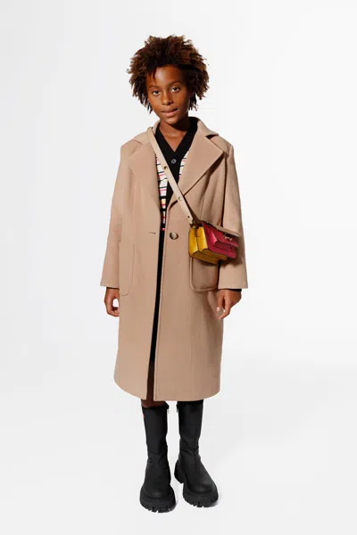 Max & Co Kids' Runaway Wool Coat In Brown