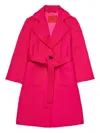 Max & Co Runaway Wool Coat In Pink