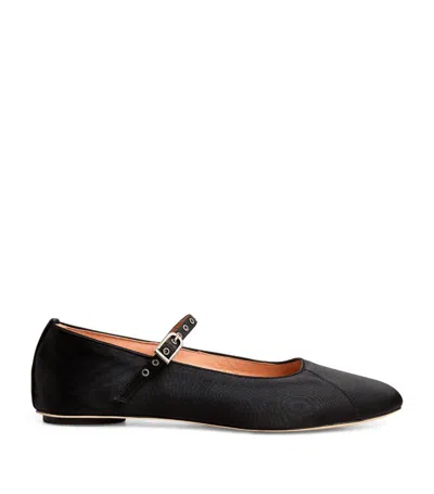 Max & Co Satin Ballet Flats In Black