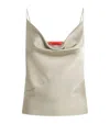 Max & Co Satin Cowl-neck Camisole In Gray