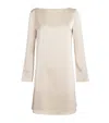 Max & Co Satin Mini Dress In White