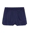 Max & Co Satin Shorts In Blue