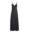 Max & Co Satin Slip Maxi Dress In Black