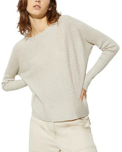 Max & Co . Scambiolino Linen Blend Boat Neck Sweater In Beige