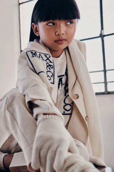 Max & Co Kids' Scarf With Logo In White