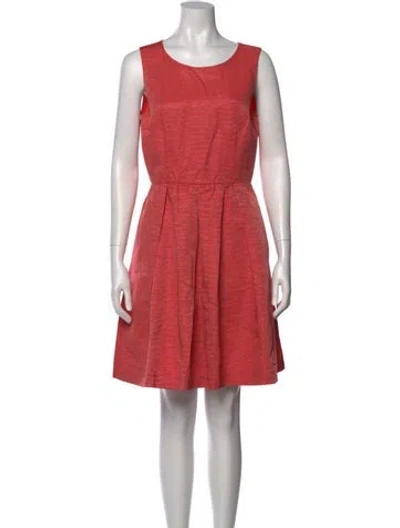 Pre-owned Max & Co Scoop Neck Mini Dress In Orange