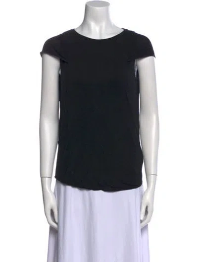 Pre-owned Max & Co Scoop Neck Short Sleeve T-shirt In Black